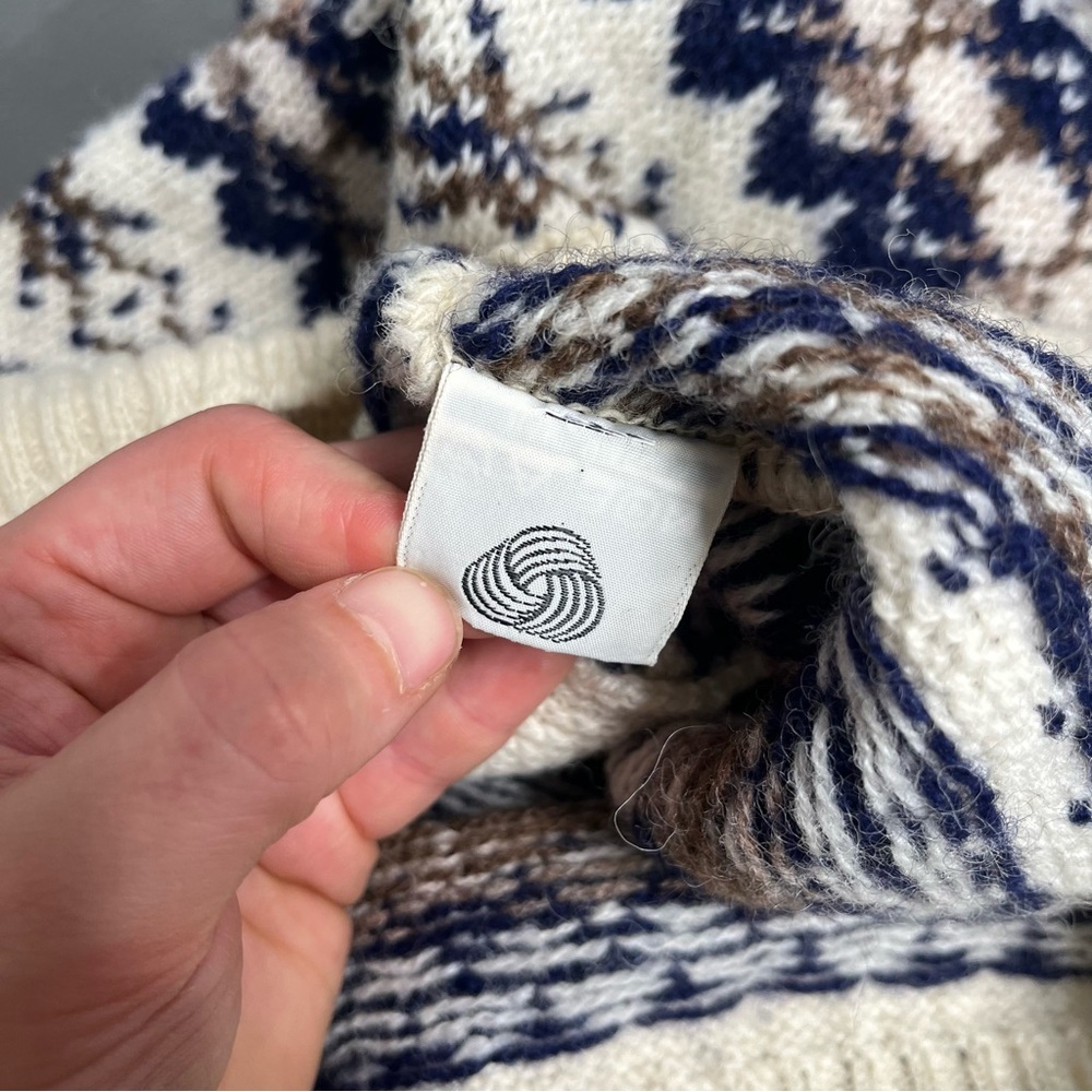 Windsor Greene Wool Nordic Patterned Cardigan Wom… - image 4